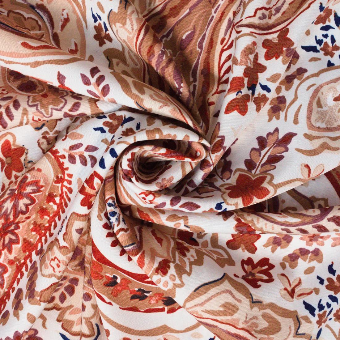 Multicolour Floral Printed Viscose Fabric