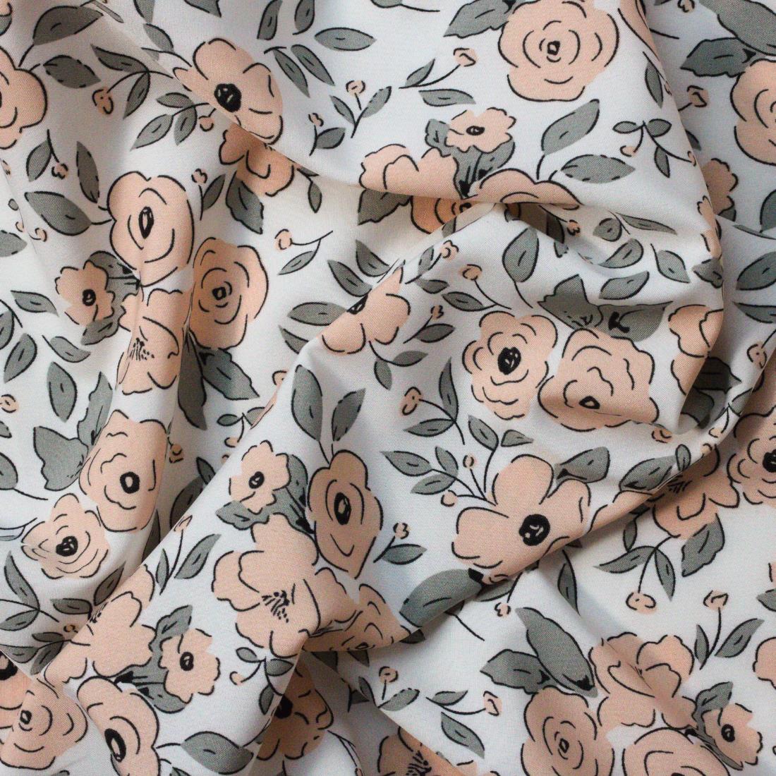 Multicolour Floral Printed Viscose Fabric