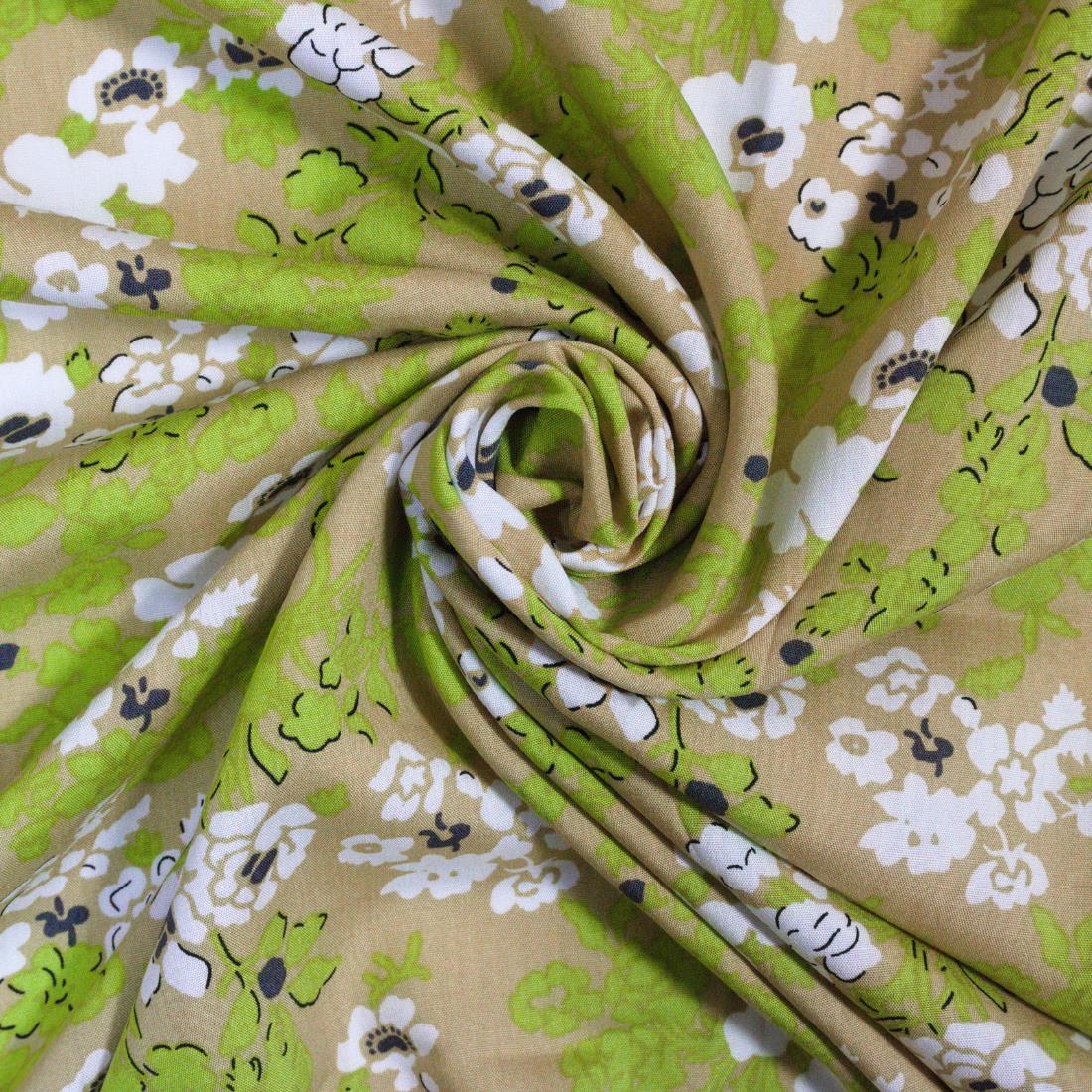 Multicolour Floral Printed Viscose Fabric