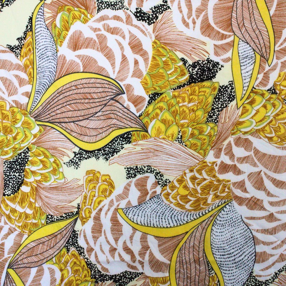 Multicolour Floral Printed Viscose Fabric