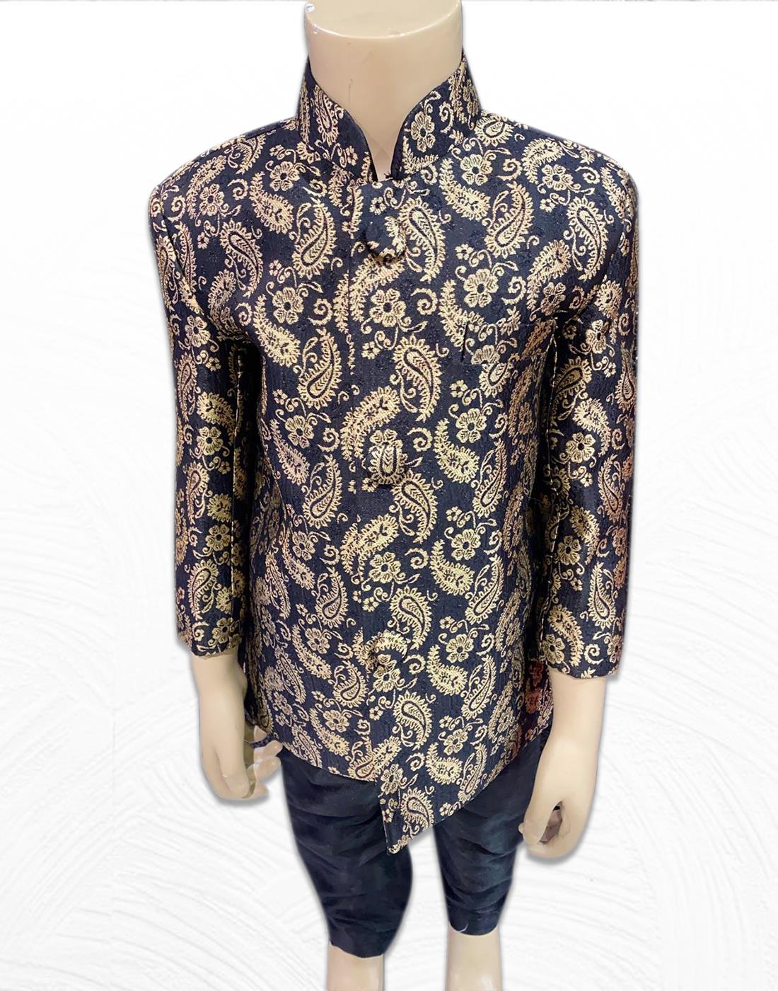 Black & Gold Boys Sherwani
