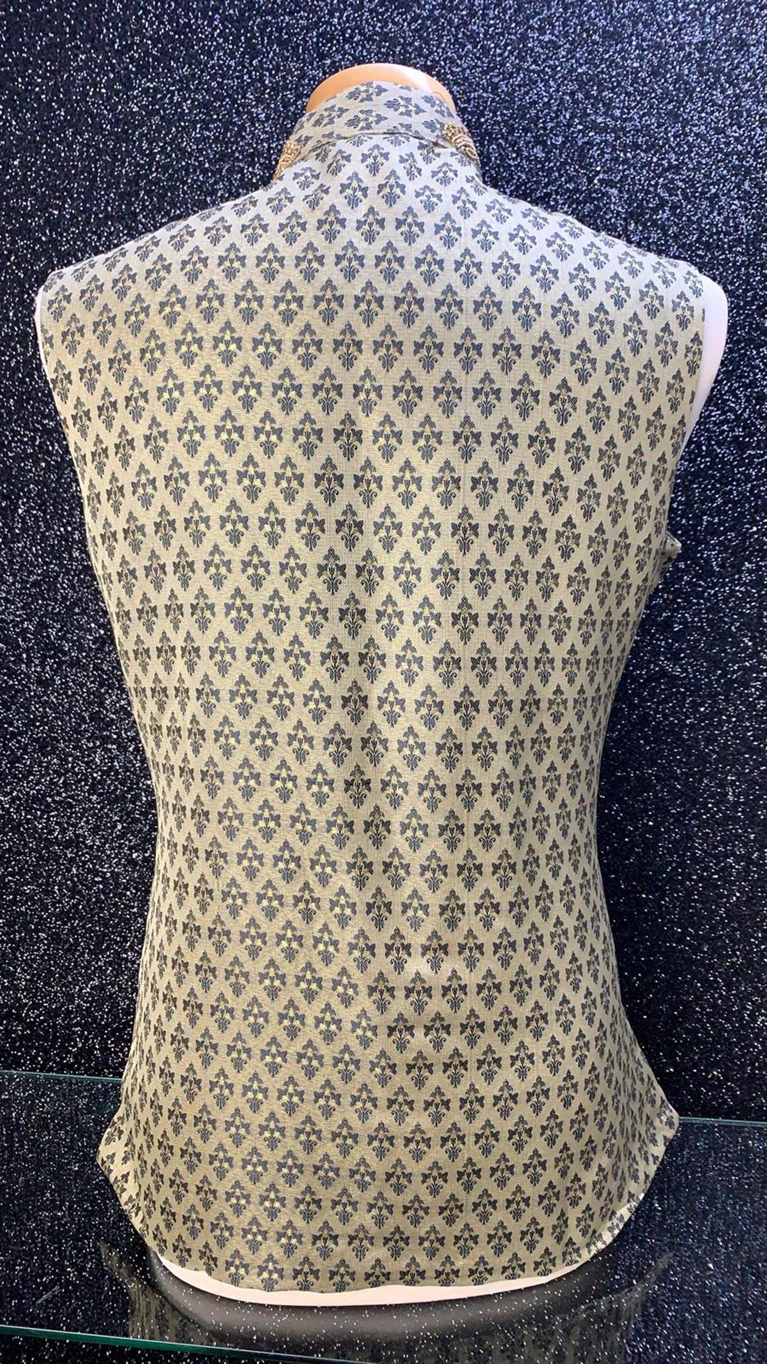 Black & Gold Beaded Waistcoat