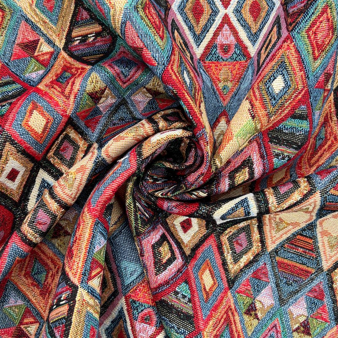 Multicolour Cotton Peru - Premium Quality Tapestry Fabric Cushions Furnishing