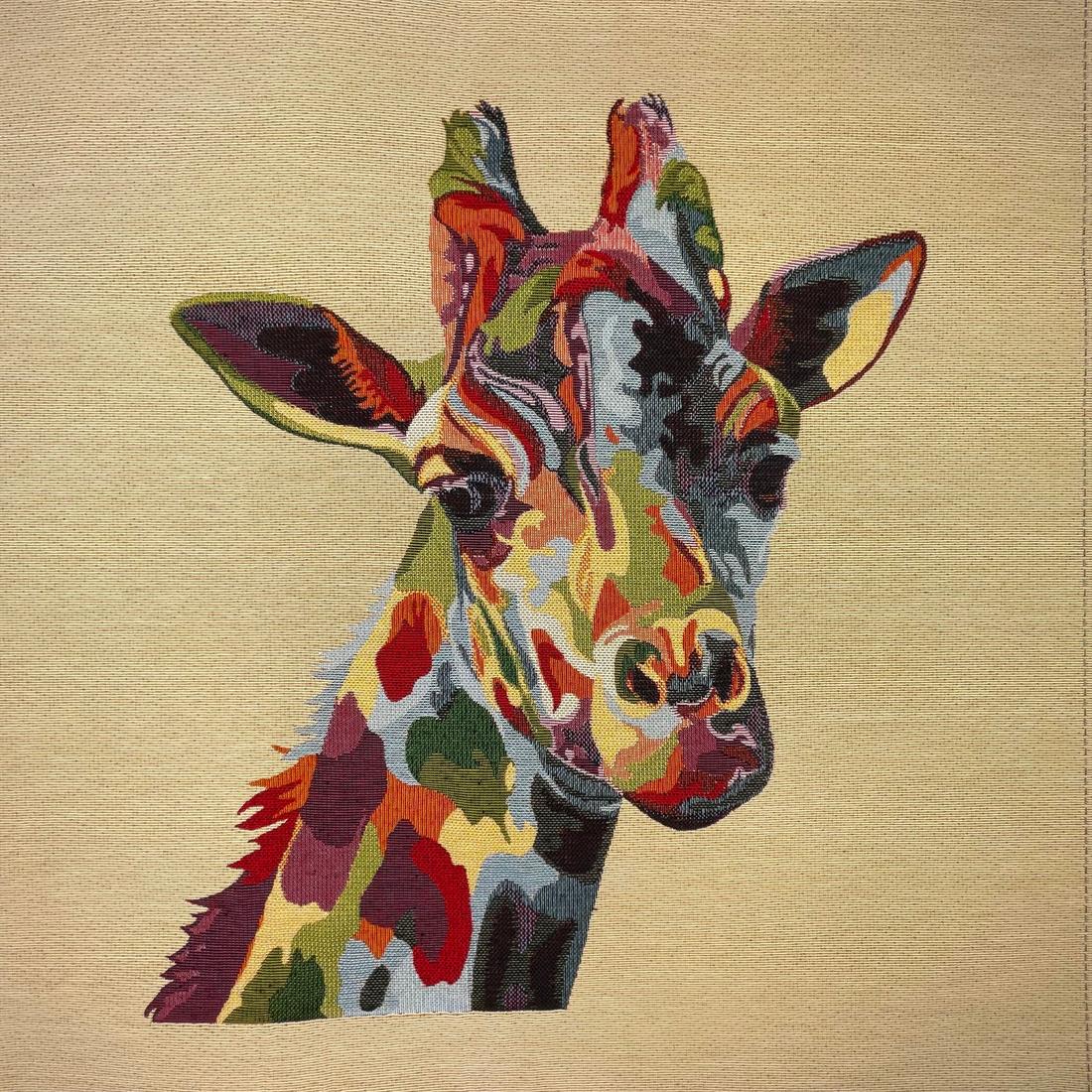 Cotton Giraffe Tapestry Panel