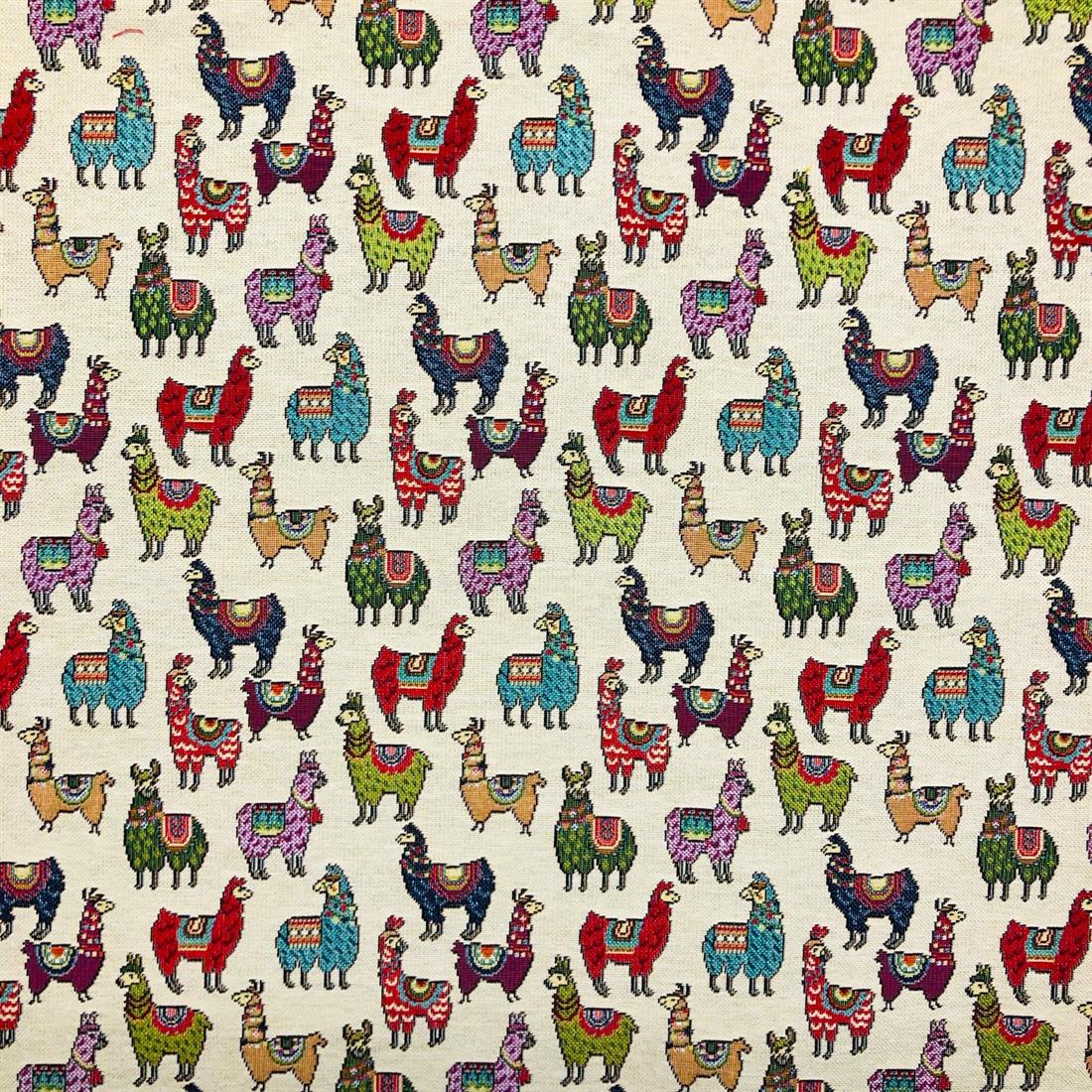 Cream Cotton Coloured Tapestry