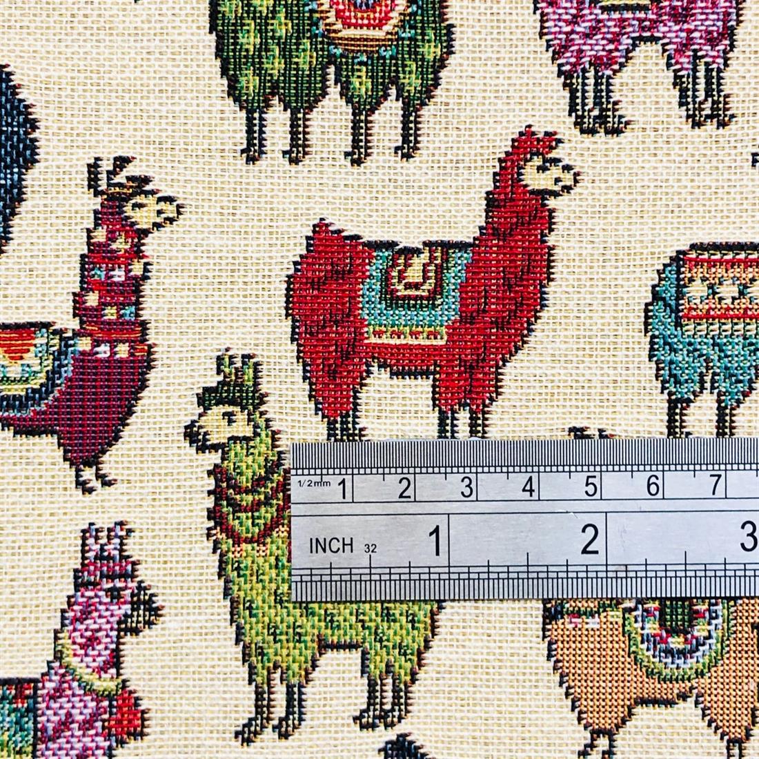 Cream Cotton Coloured Tapestry