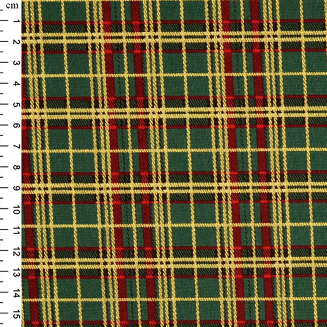 Green Printed Cotton Christmas