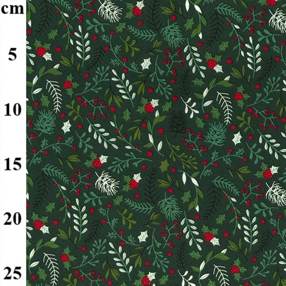 Green Printed Cotton Christmas