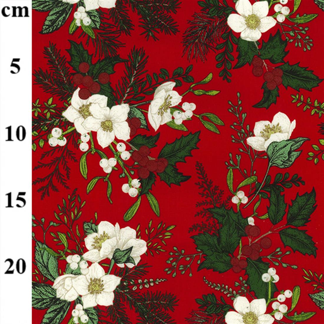Red Printed Cotton Fabrics