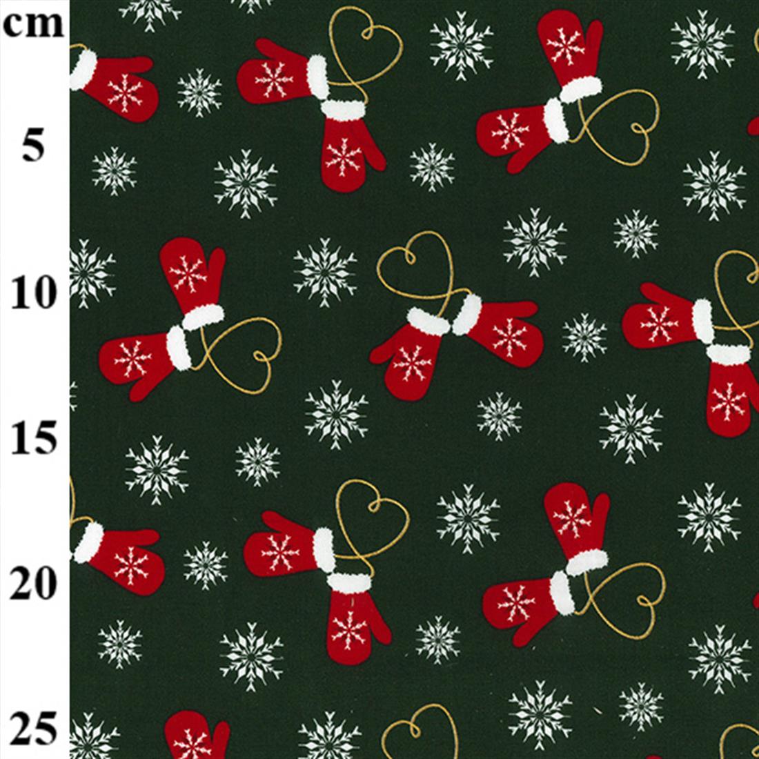 Green Printed Cotton Christmas