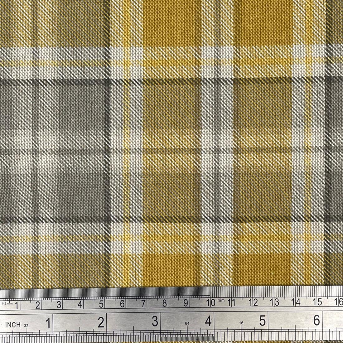 Ochre Highland - Quality Cotton Linen Fabric Upholstery Furnishing