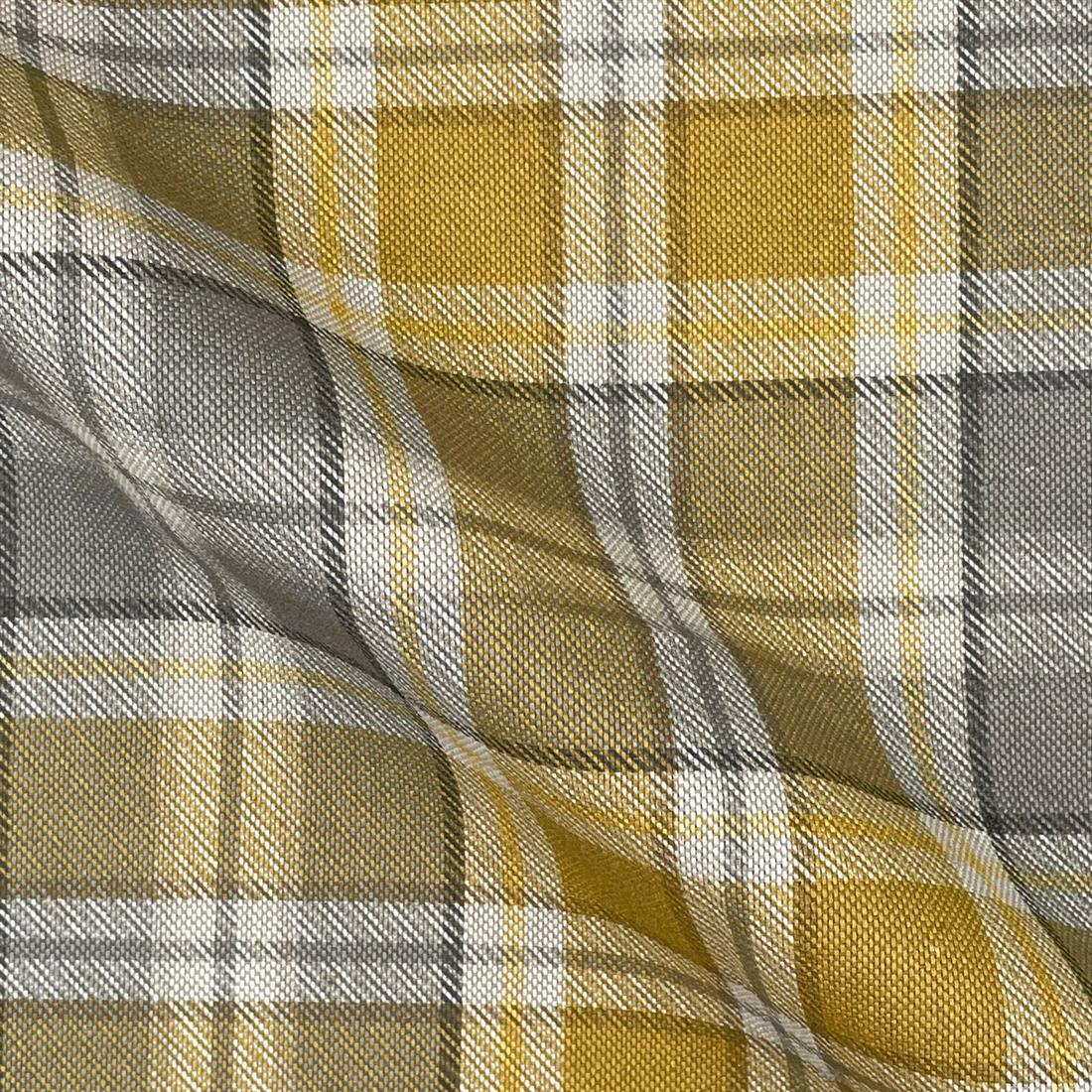 Ochre Highland - Quality Cotton Linen Fabric Upholstery Furnishing