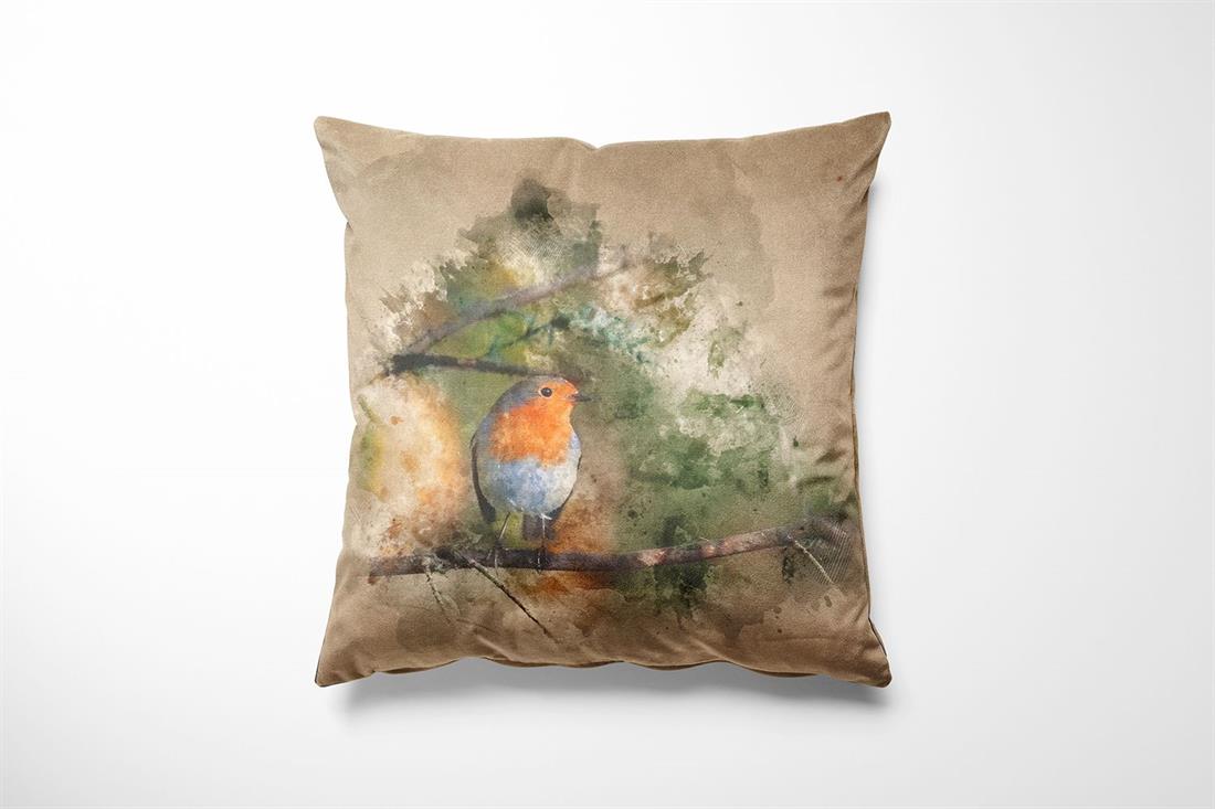 Digital Print Linen Robins Canvas Art Panel