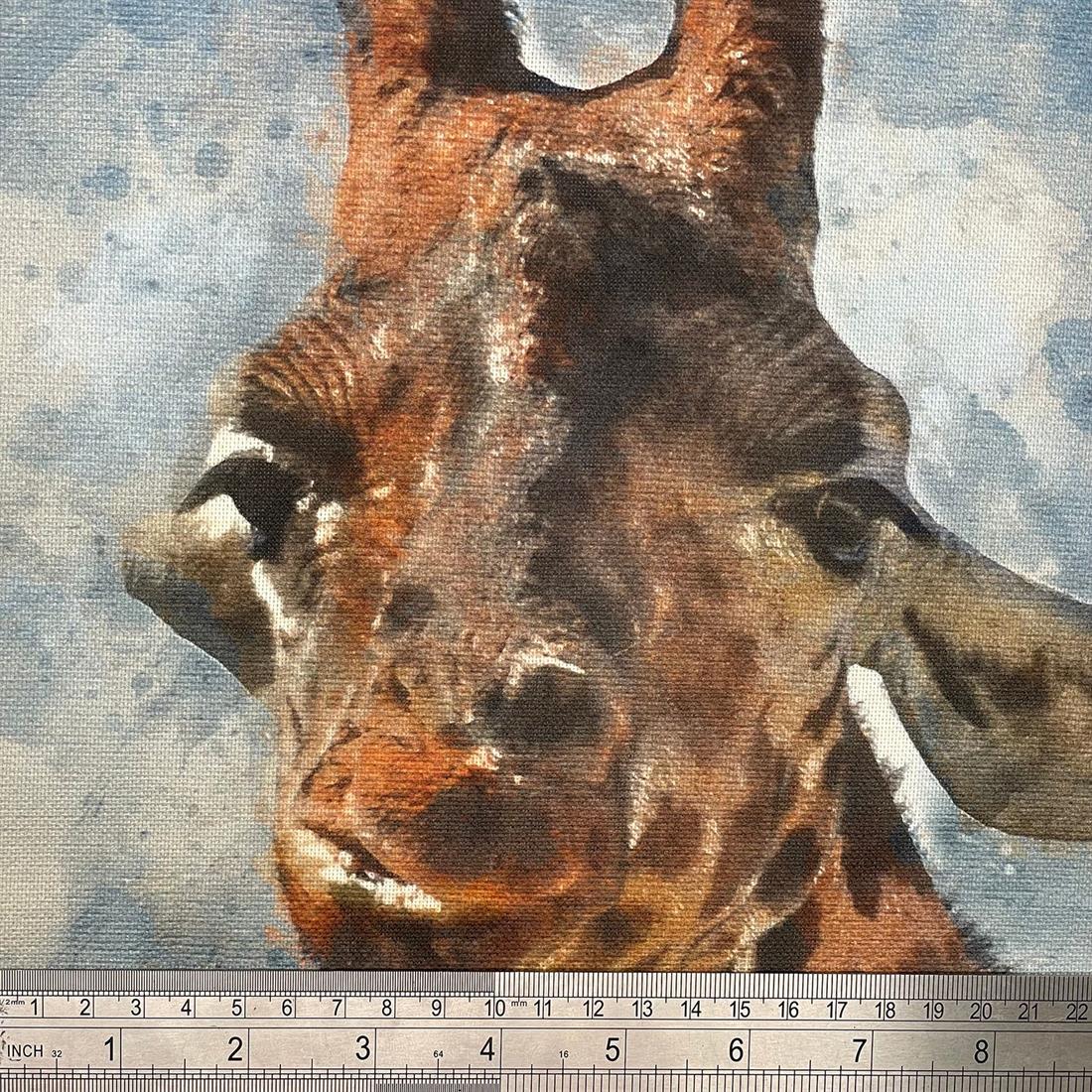 Digital Print Linen Giraffe Canvas Art Panel
