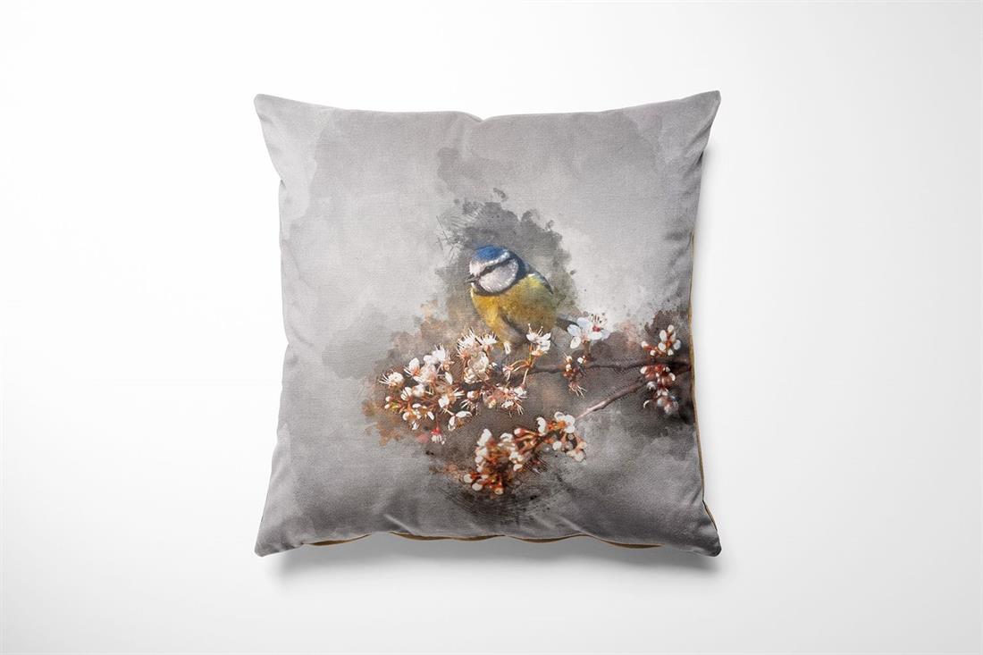 Digital Print Linen Blue Tit Canvas Art Panel