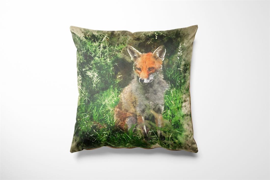 Digital Print Linen Fox Canvas Art Panel