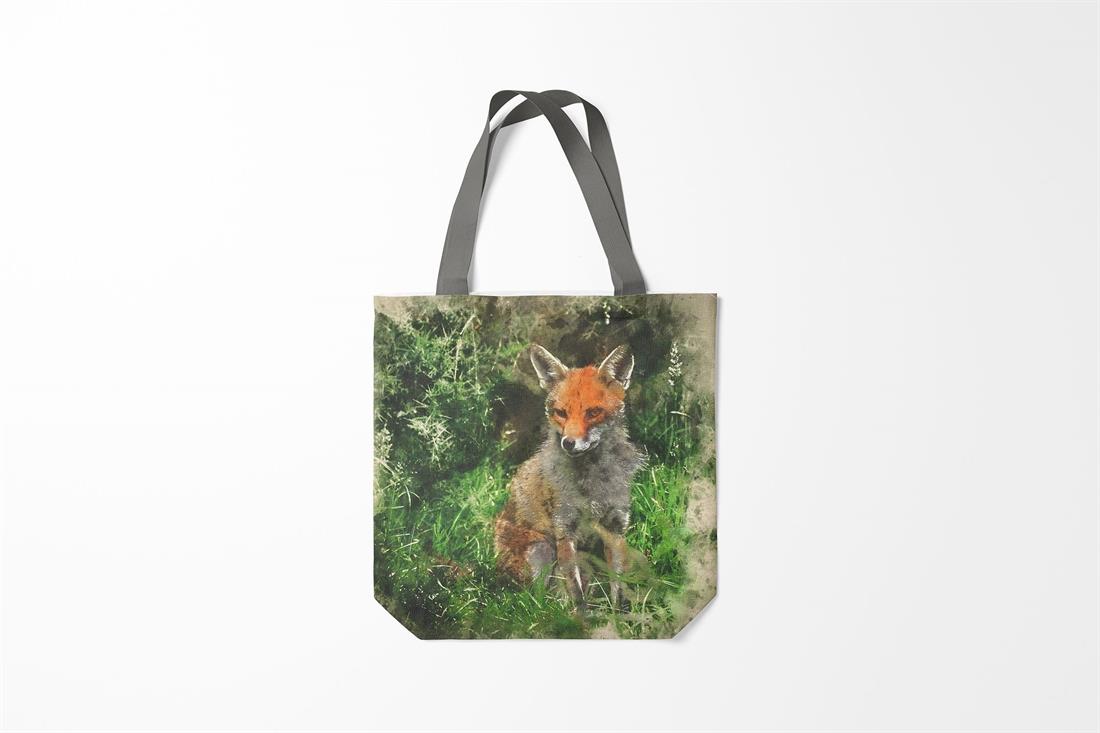 Digital Print Linen Fox Canvas Art Panel