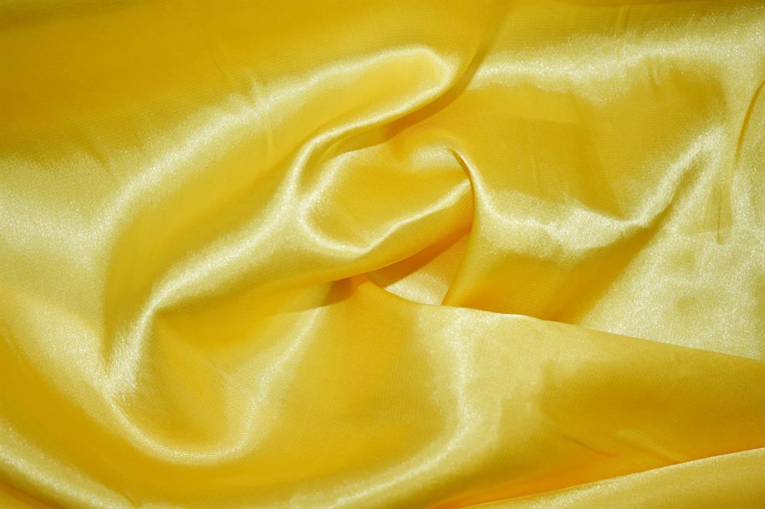 Yello Ployester Satin Fabric - Dressingmaking Blouses Skirts Tops