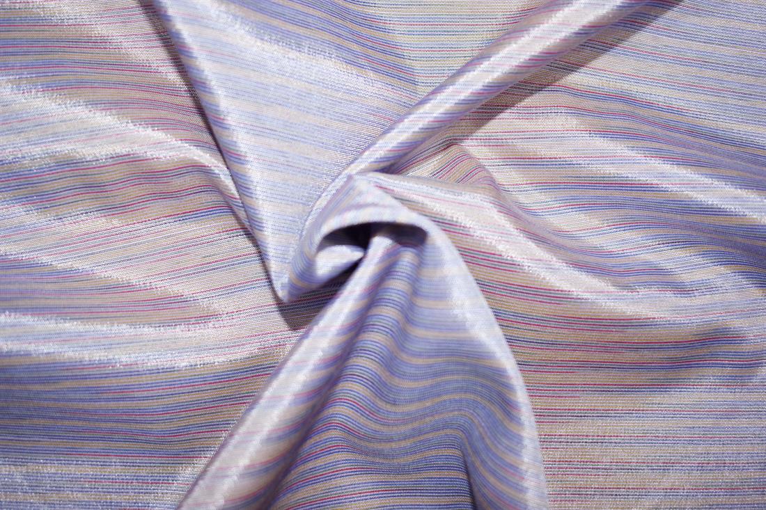 Dusky Polyester Striped Linen - Dressmaking Blouses Skirts Tops