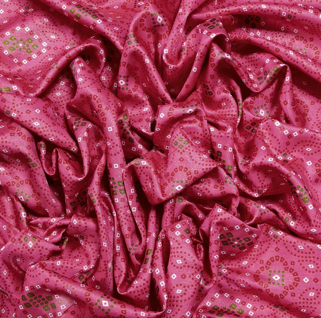 Pink1 Polyester Brocade Fabric