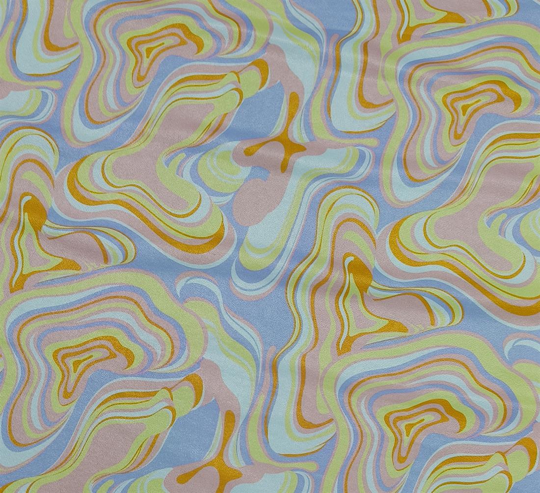 Pastel Printed Polyester Jersey Fabric