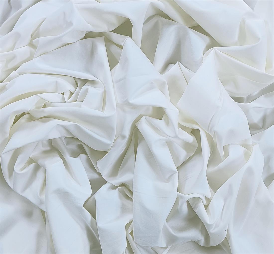 Ivory Cotton Sateen Fabric