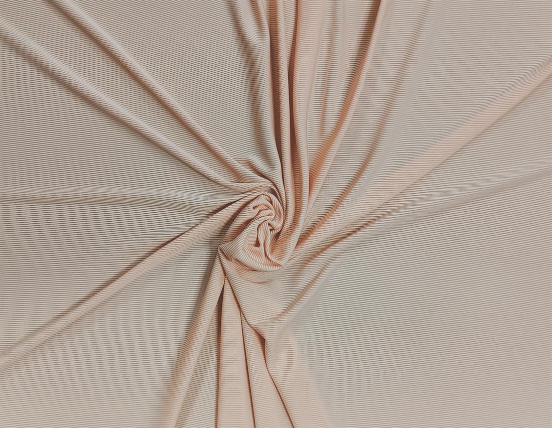 Peach Ribbed Jersey Fabric