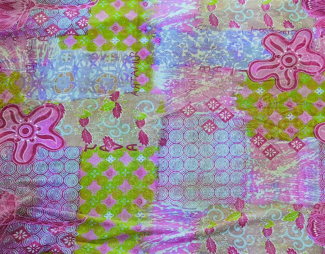 Pink1 Printed Net Fabric