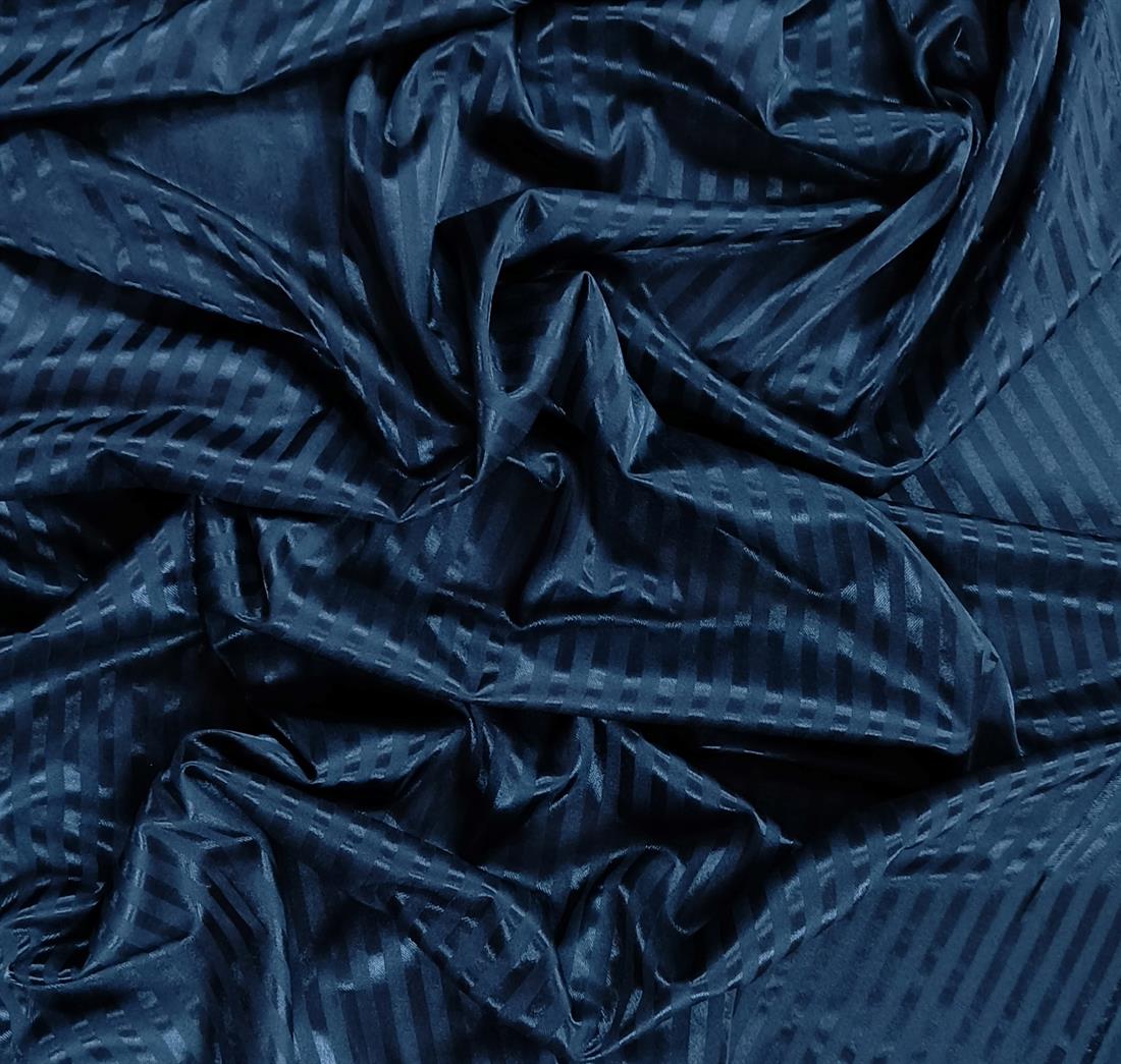 Black Striped Polyester Fabric