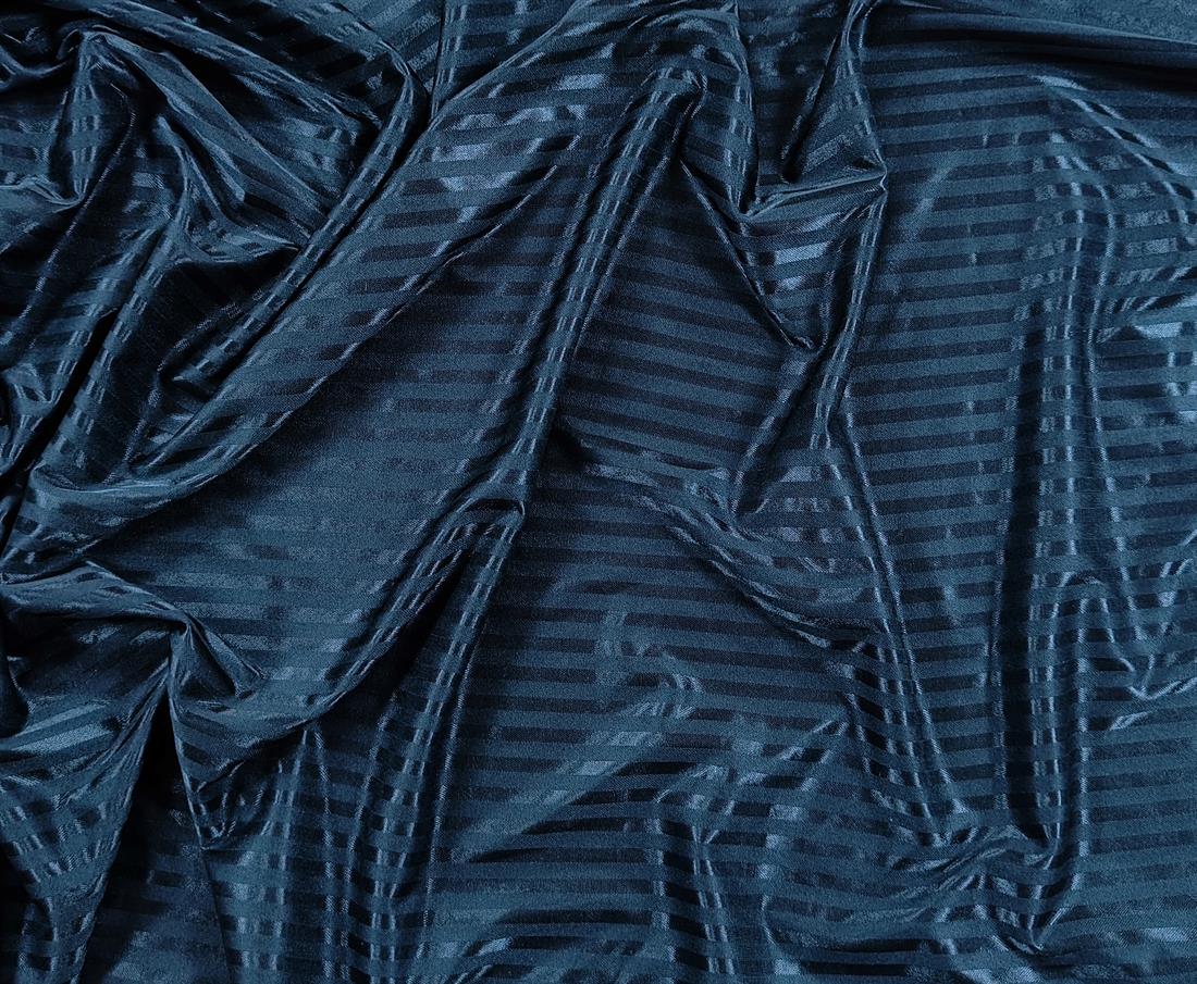 Black Striped Polyester Fabric