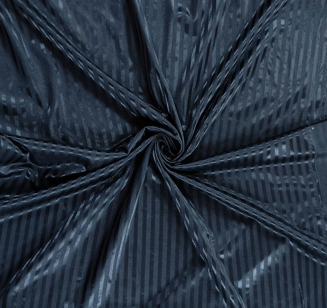 Black Striped Polyester Fabric