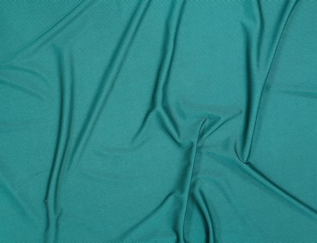 Green Ribbed Jersey Fabric