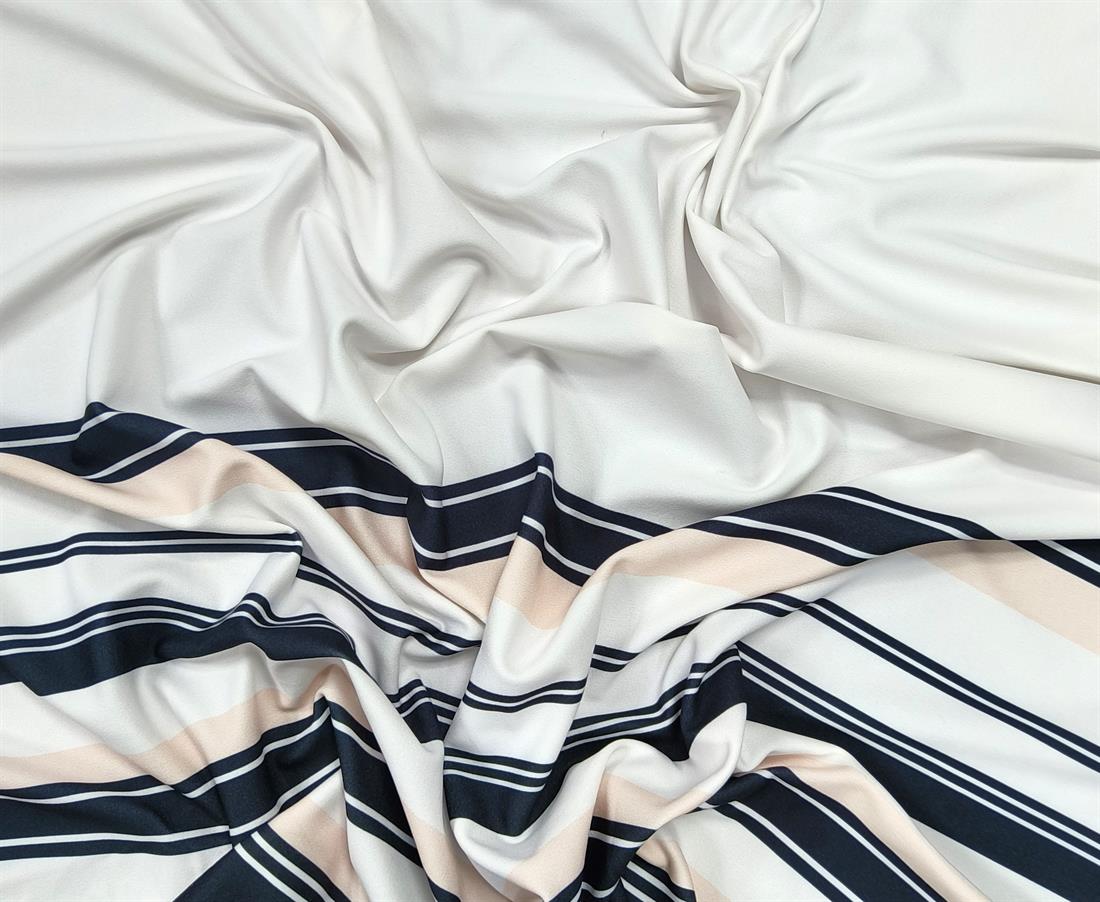Ivory Polyester Jersey Fabric