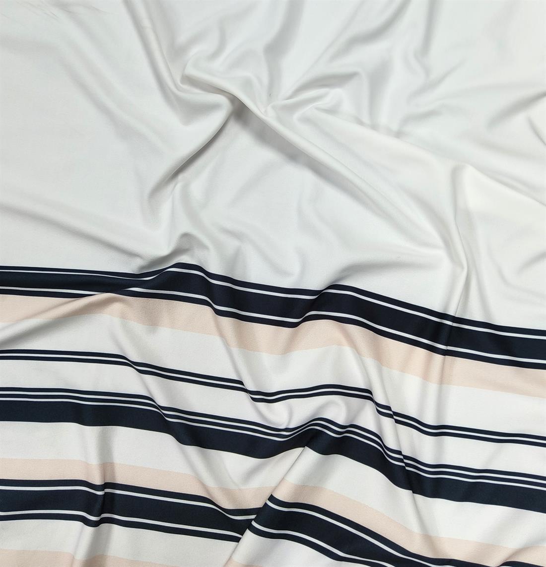 Ivory Polyester Jersey Fabric