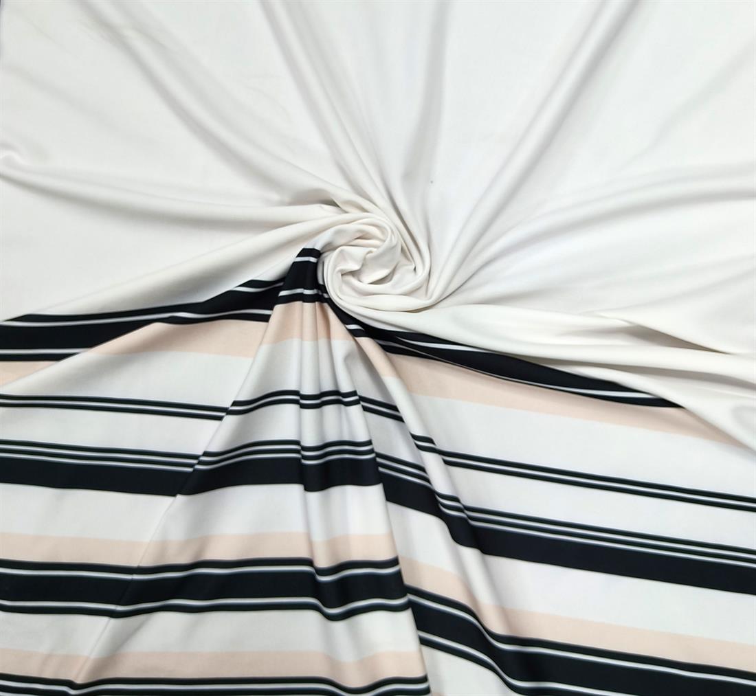 Ivory Polyester Jersey Fabric