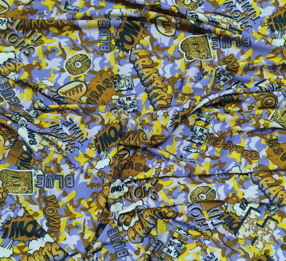 LIL Pow Ribbed Jersey Fabric