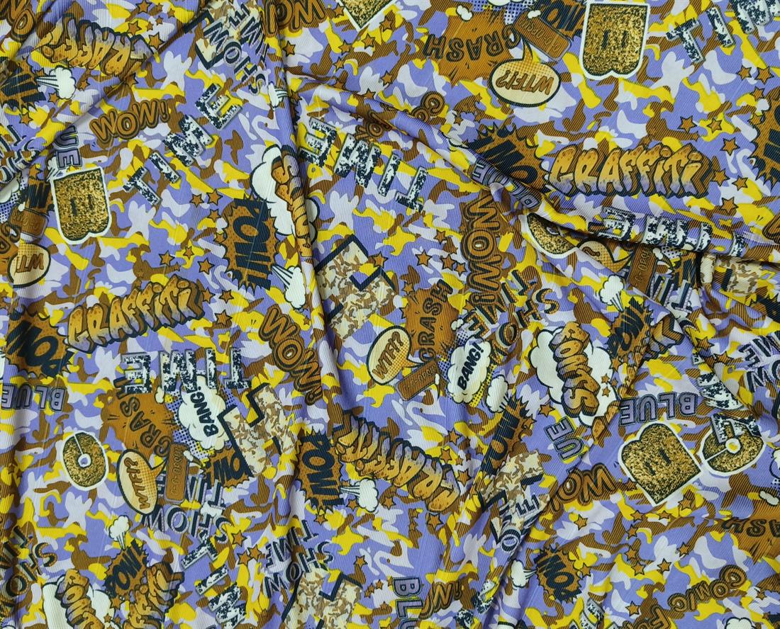 LIL Pow Ribbed Jersey Fabric