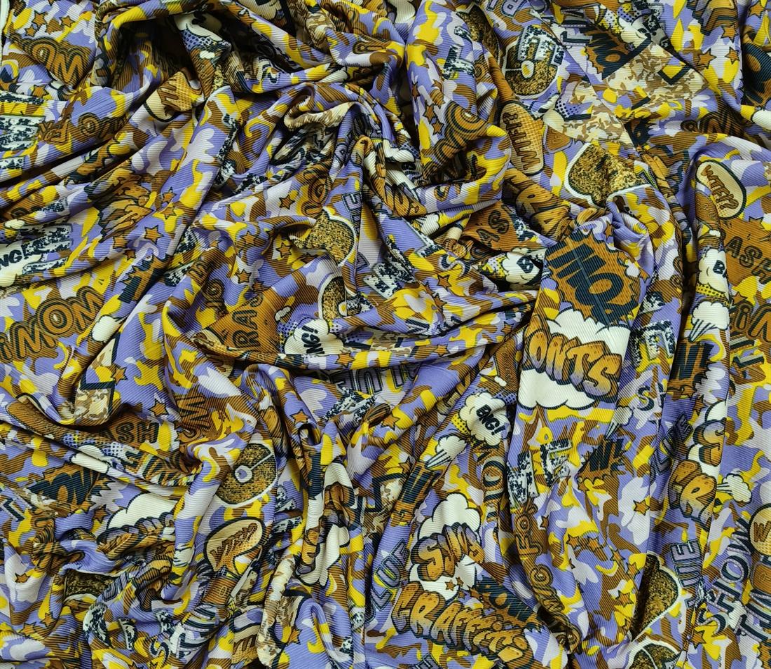 LIL Pow Ribbed Jersey Fabric
