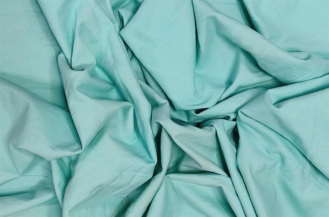 Mint Polyester Cotton Mix Fabric