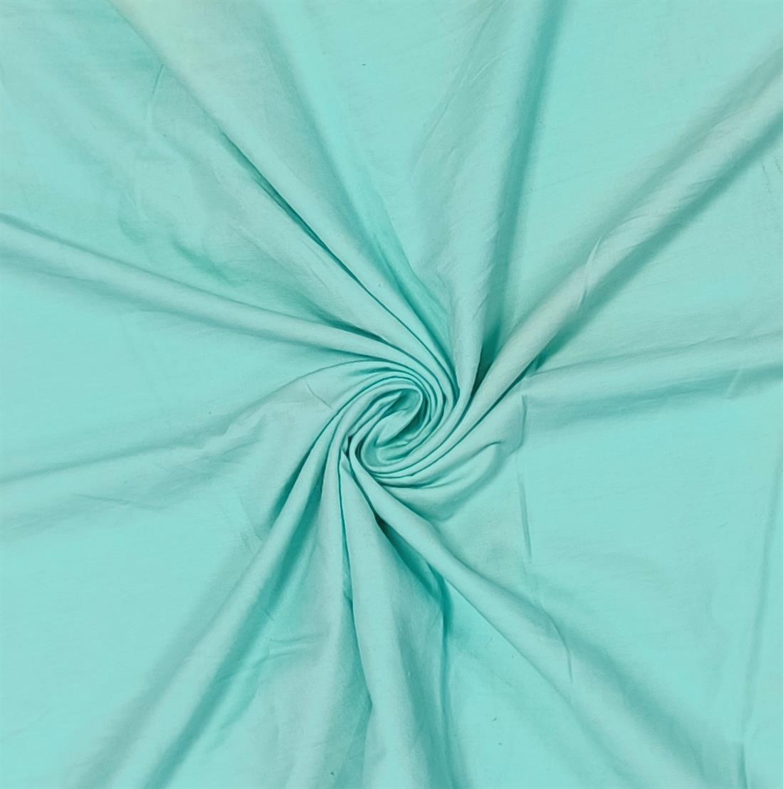Mint Polyester Cotton Mix Fabric