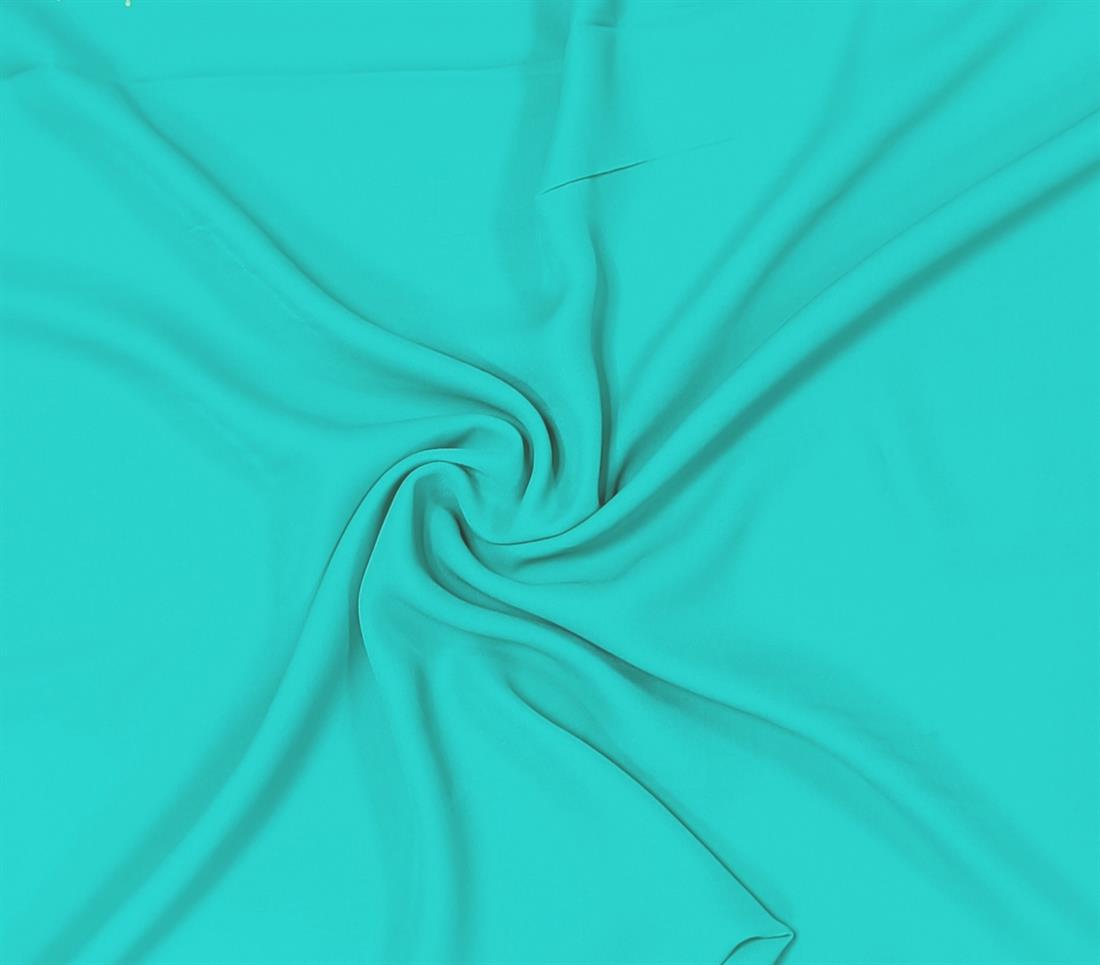 Green Polyester Crepe Fabric