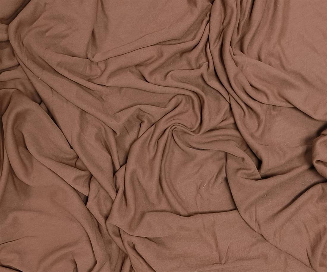 Rust Polyester Jersey Fabric
