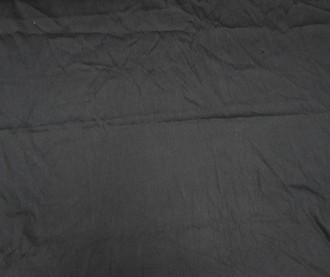 Black Cotton Linen Look Slight Stretch