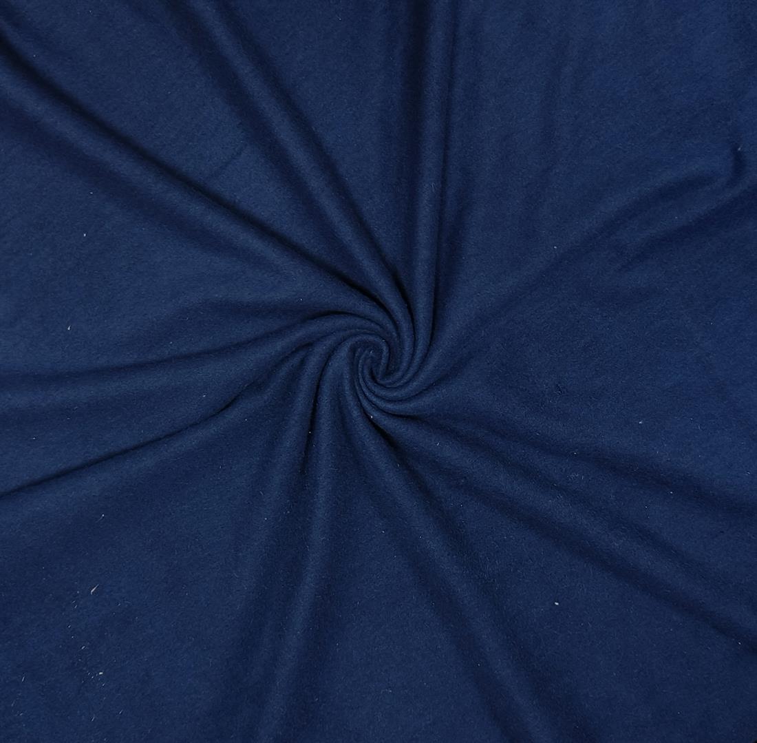 Navy B Fleece Single Side Fabric