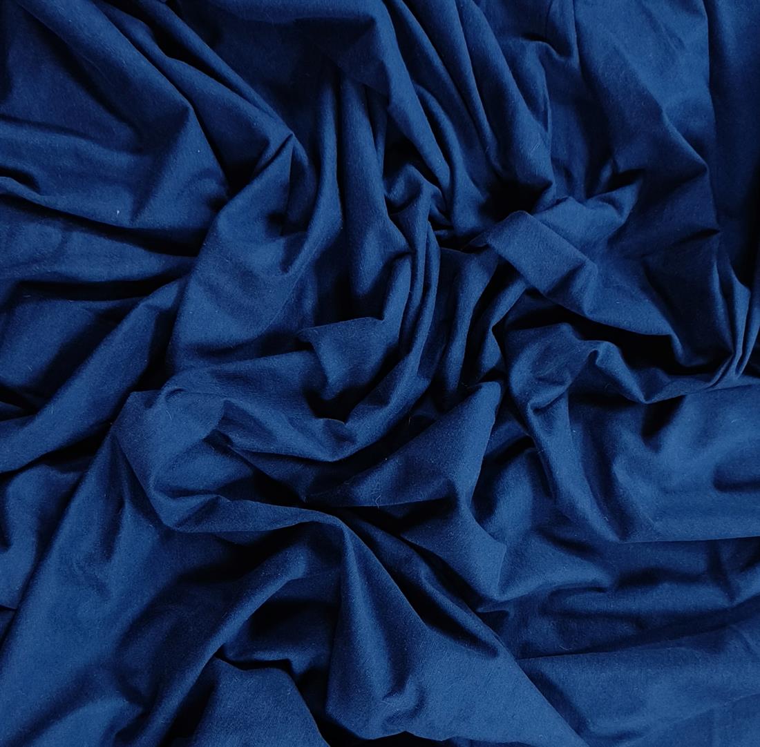 Navy Velvet Touch Jersey Fabric