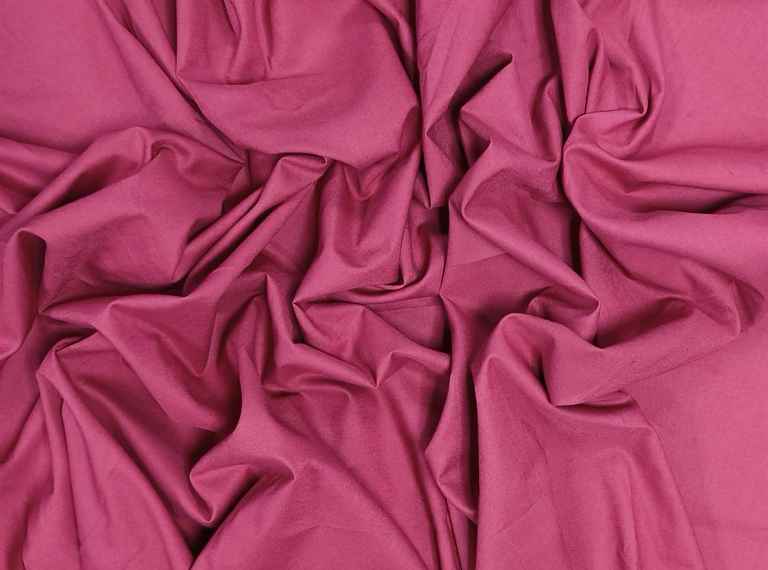 Cherry Red Polyester Cotton Fabric