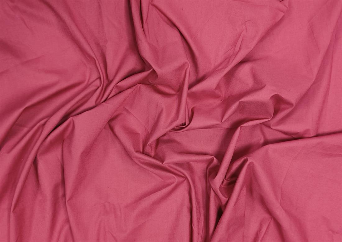 Cherry Red Polyester Cotton Fabric