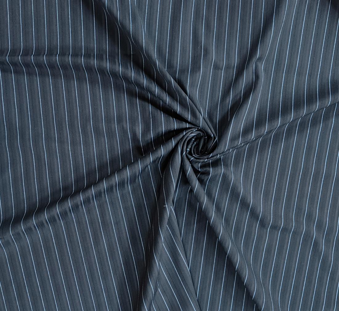 Black Striped Stretched Polyester Fabric