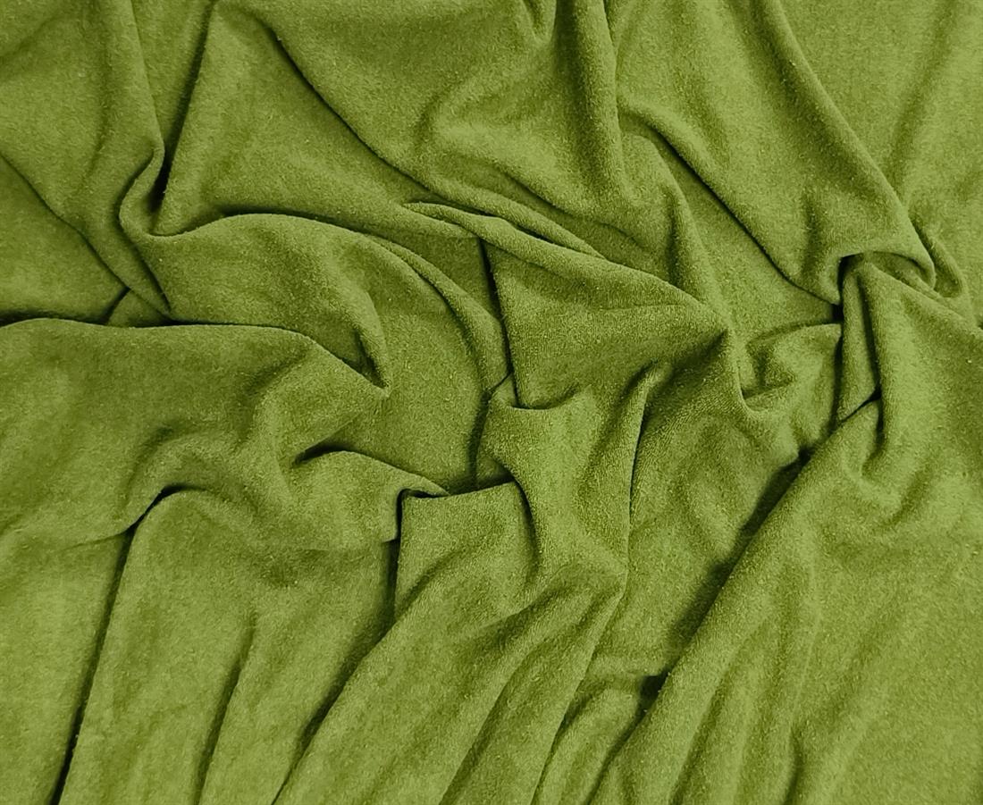 Olive Suede Look Jersey Fabric