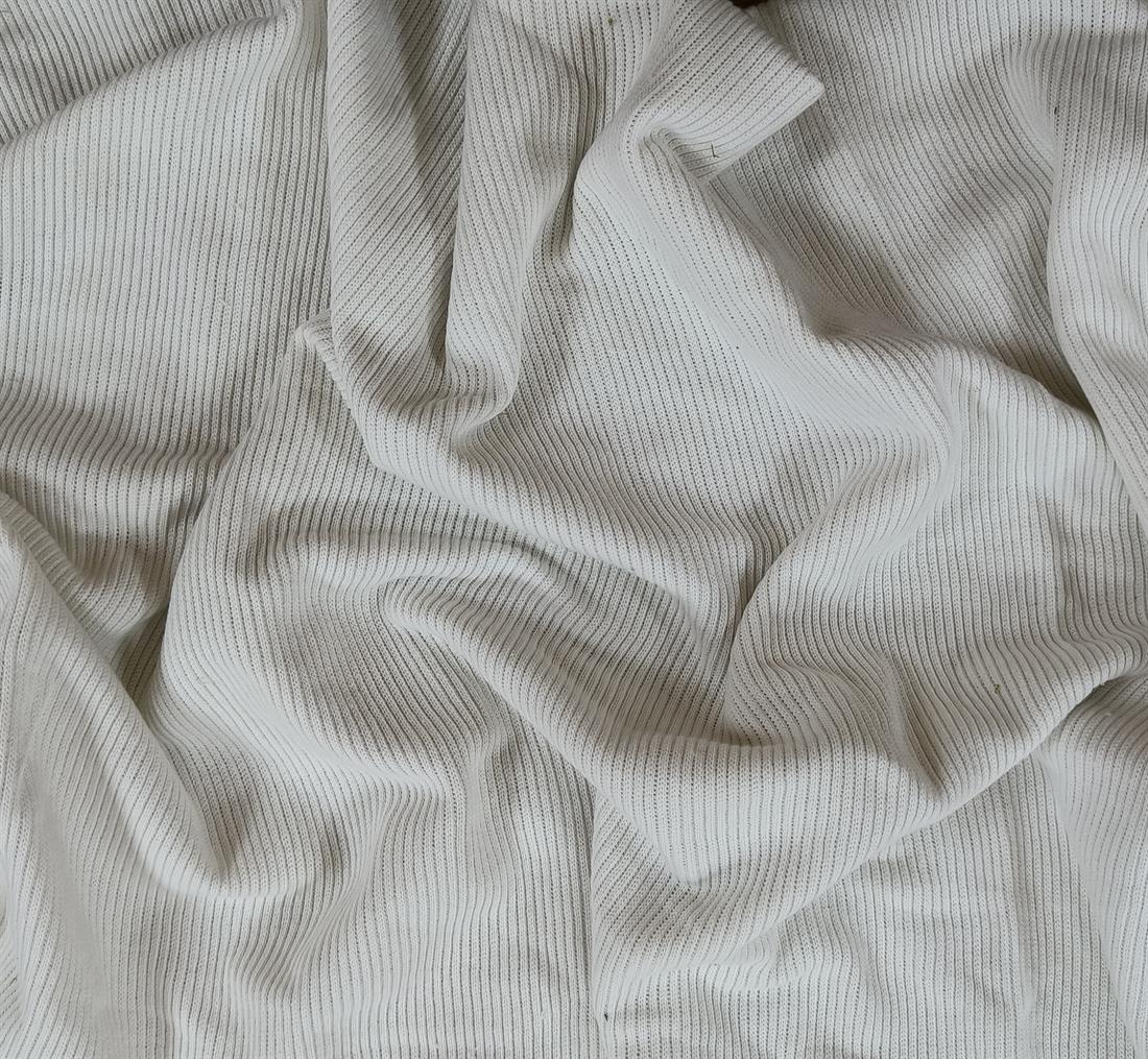 Ivory Ribbed Jersey Fabric